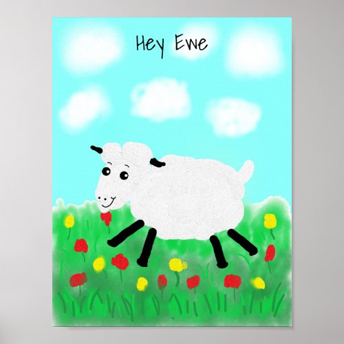 Happy Lamb Poster