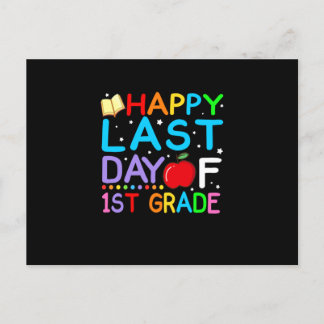 Happy Last Day Of 1st Grade Graduation Announcement Postcard