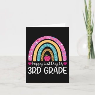 Happy Last Day Of 3rd Grade School Teacher Leopard Card