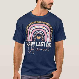 Happy Last Day Of School 2022 Graduation Leopard R T-Shirt