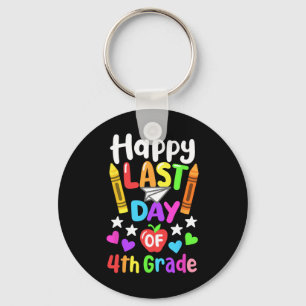 Happy Last Day Of School 4th Grade Cl Of 2025 Kids Keychain