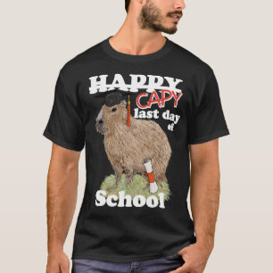 Happy Last Day of School Capybara Graduation T-Shirt