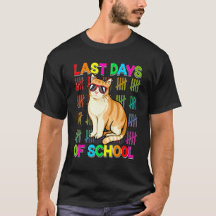 Happy Last Day of School Cat Boys Girls Graduation T-Shirt