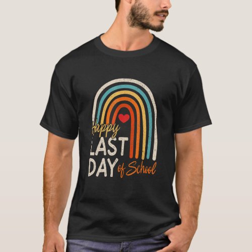 Happy Last Day Of School Kids Teacher Student Grad T-Shirt