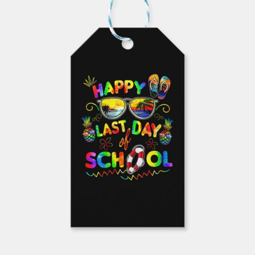 Happy Last Day Of School Out For Summer Beach Gift Tags