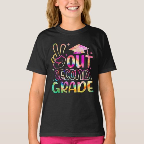 Happy Last Day Of School Peace Out 2nd Grade T_Shirt