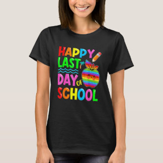 Happy Last Day Of School Pop It Teacher Students T-Shirt