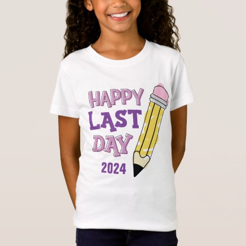 Happy Last Day of School Purple Autograph T_Shirt