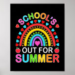 Happy Last Day Of School Rainbow Summer for Poster<br><div class="desc">Happy Last Day Of School Rainbow Summer for Teacher MenWomen Gift. Perfect gift for your dad,  mom,  papa,  men,  women,  friend and family members on Thanksgiving Day,  Christmas Day,  Mothers Day,  Fathers Day,  4th of July,  1776 Independent day,  Veterans Day,  Halloween Day,  Patrick's Day</div>