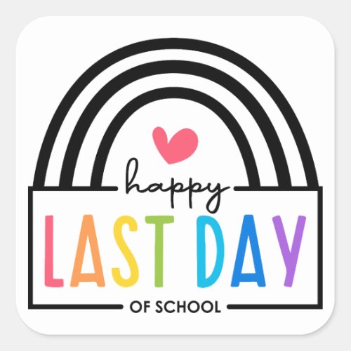 Happy Last Day of School Stickers Student Gift