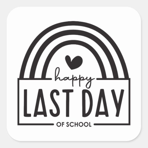 Happy Last Day of School Stickers Teacher Students