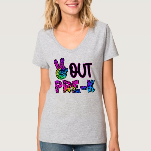 Happy Last day of school Summer Break Peace out T_Shirt