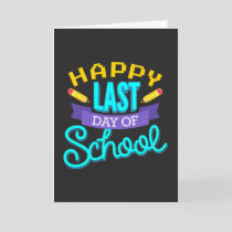 Happy Last Day Of School Summer Student Card