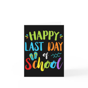 Happy Last Day Of School Summer Vacation Gift Idea Card