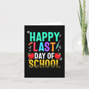 Happy Last Day Of School Teacher Appreciation Stud Card