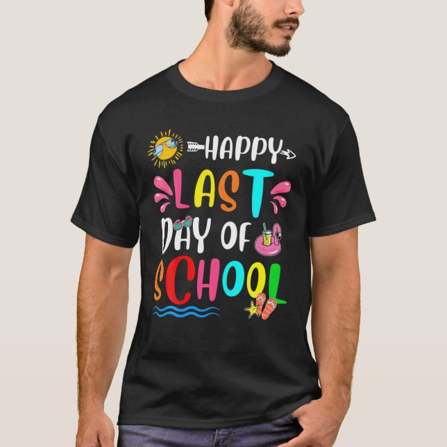 Happy Last Day Of School Teacher End Of Year Boys T-Shirt (Front)