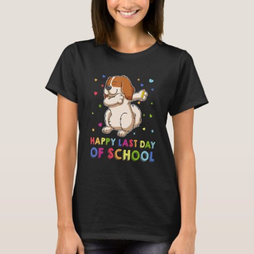 Happy Last Day Of School Teacher Kids Dog Hello Su T_Shirt