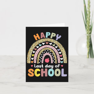 Happy Last Day Of School Teacher Student Graduatio Card