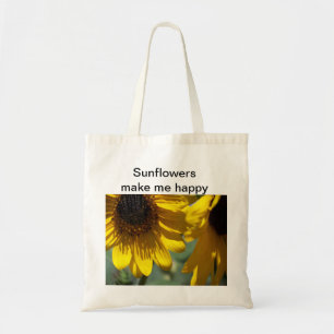 Happy Late Summer Sunflowers Tote Bag