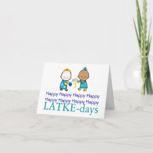 Happy LATKE-days Chanukah Card