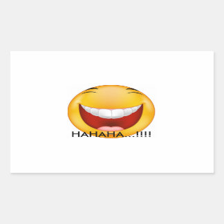 Happy laugh rectangular sticker