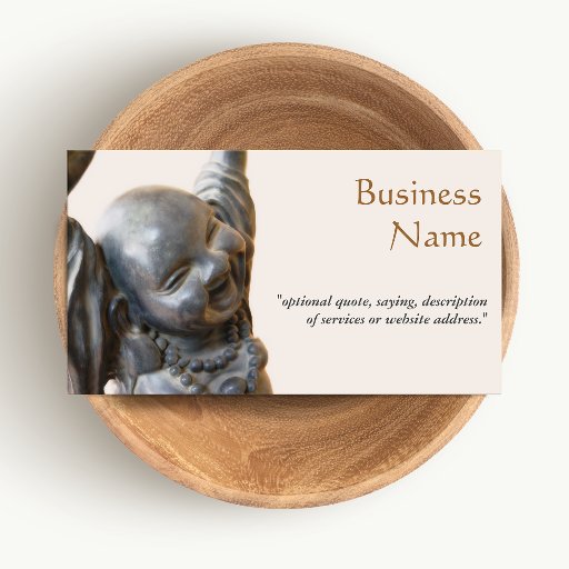 Customizable Happy Laughing Buddha New Age Business Card Template