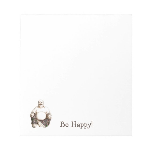 Happy laughing good luck Buddha Notepad (Front)