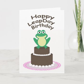 Happy Leap Day Birthday Card by TheHowlingOwl at Zazzle