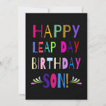 Happy Leap Day Birthday Son! | You Customize It<br><div class="desc">For your son on his Leap Day Birthday,  write what you like inside or leave it as it is! Original art by Cherie's Art.</div>
