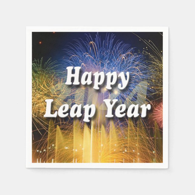 Happy Leap Year 2024 Napkins (Front)