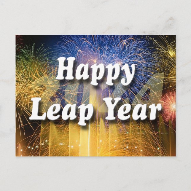 Happy Leap Year 2024 Postcard (Front)