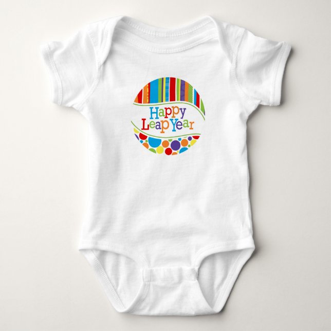 Happy Leap Year Newborn Outfit Baby Bodysuit (Front)