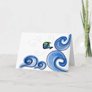 Happy Leaping Fish Card
