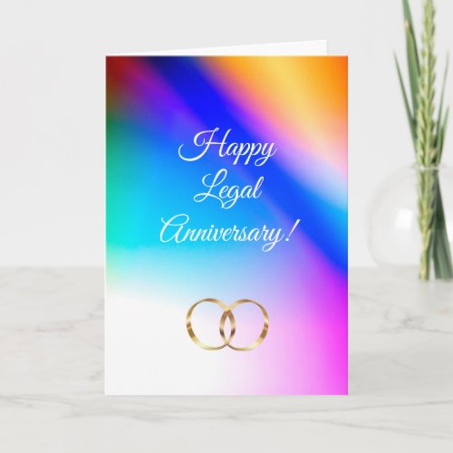 Happy Legal Anniversary Folded Greeting Card
