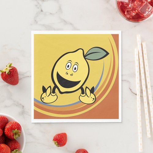 Happy Lemon Face Napkins