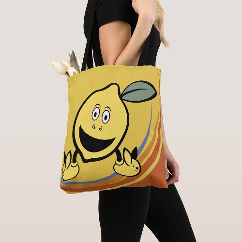 Happy Lemon Face Tote Bag