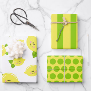 Happy Lemon Wrapping Paper Set