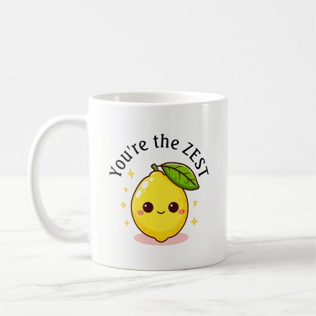Happy Lemon You're The Zest Personalized Coffee Mug (Left)