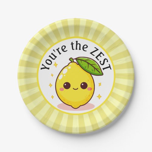Happy Lemon Youre The Zest Personalized Paper Plates