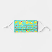 Happy Lemons Santa Hats Cartoon Pattern Kids' Cloth Face Mask (Front, Folded)