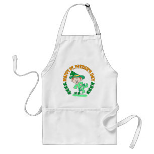 Happy Leprechaun Adult Apron