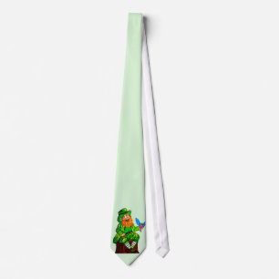 HAPPY LEPRECHAUN AND FAIRY FRIEND NECK TIE