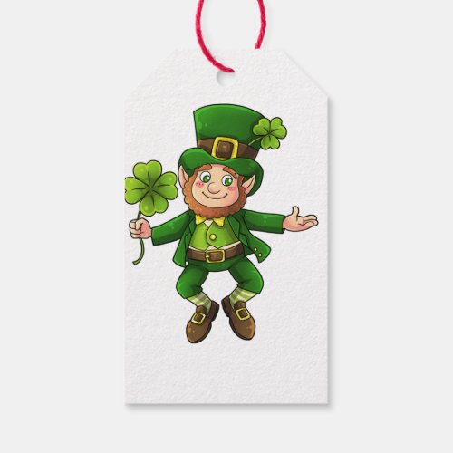 Happy Leprechaun and Shamrock Gift Tags