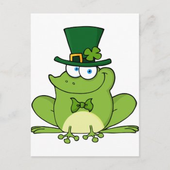 Happy Leprechaun Frog Postcard by esoticastore at Zazzle