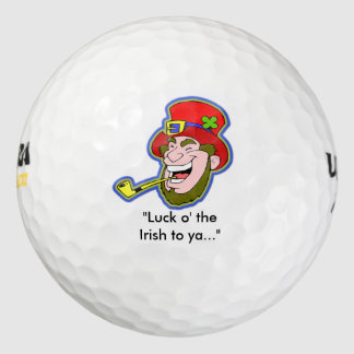 Happy Leprechaun "Luck o' the Irish to ya! Golf Balls