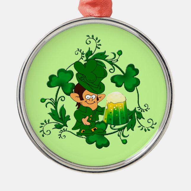 Happy Leprechaun Ornament (Front)