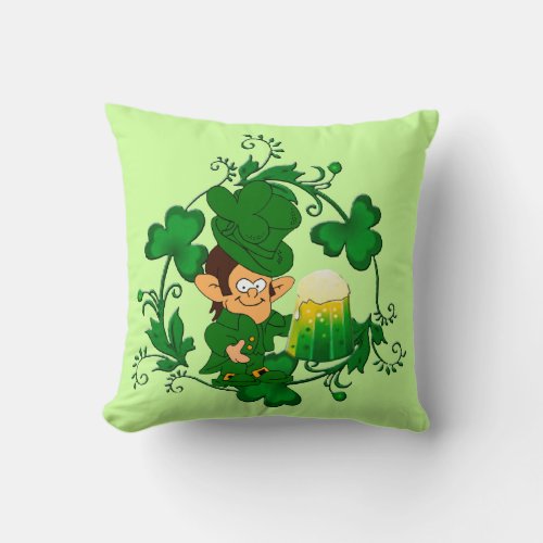 Happy Leprechaun Reversible Pillow