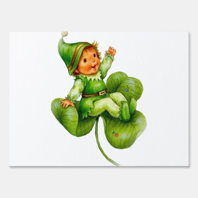 Happy Leprechaun Sign (Back)