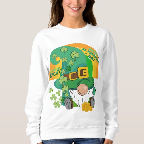 Happy Leprechaun _ St Patricks Day Sweatshirt