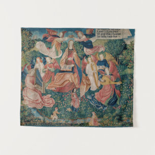 Happy Life in Paradise Garden Medieval Tapestry
